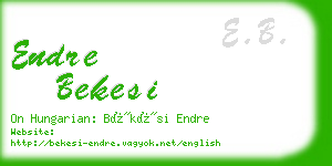endre bekesi business card